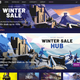 A screenshot of Gog.com's storefront highlights the winter sales.